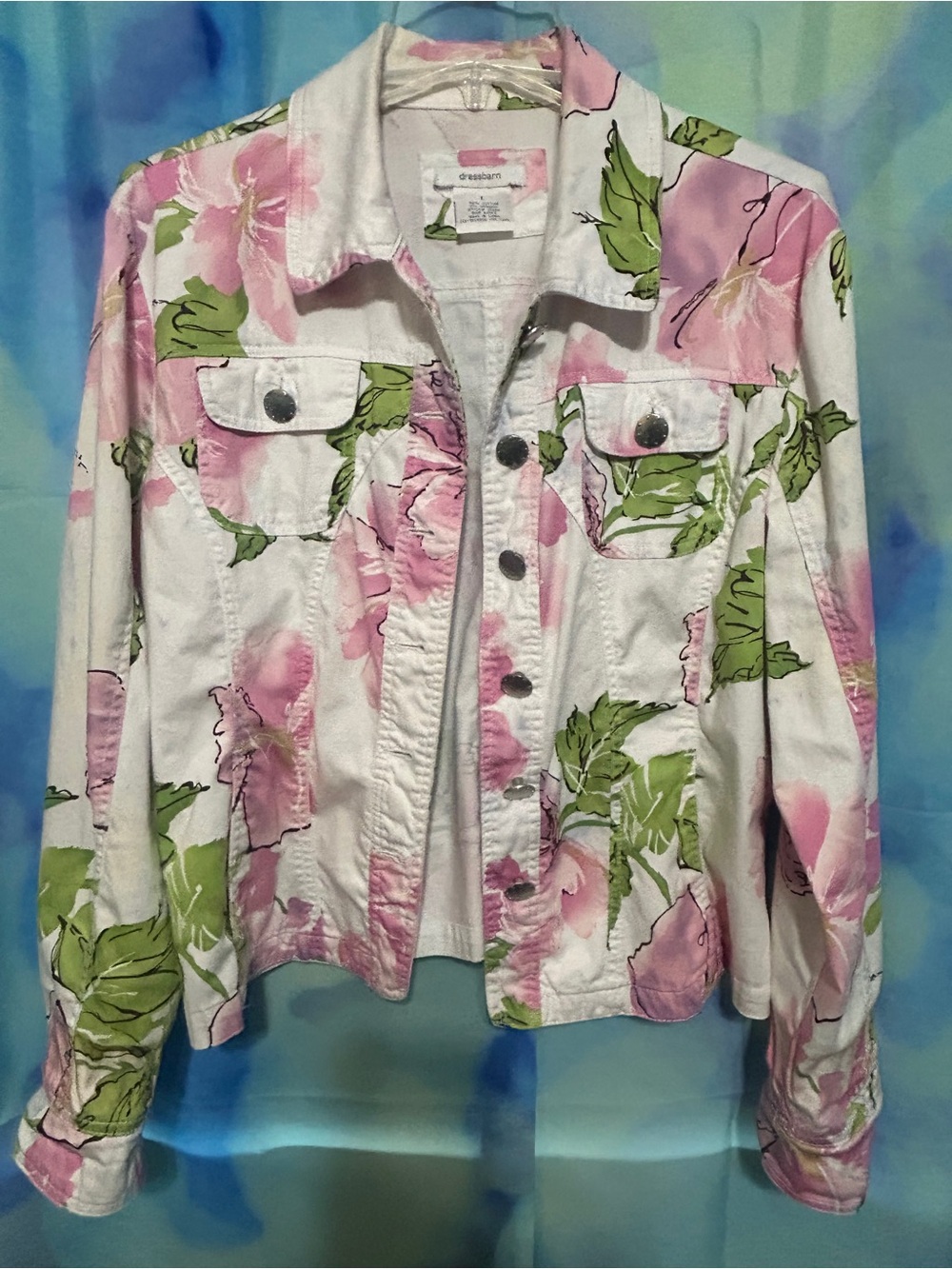 Pink/Green Dress Barn  Jacket - Size Large